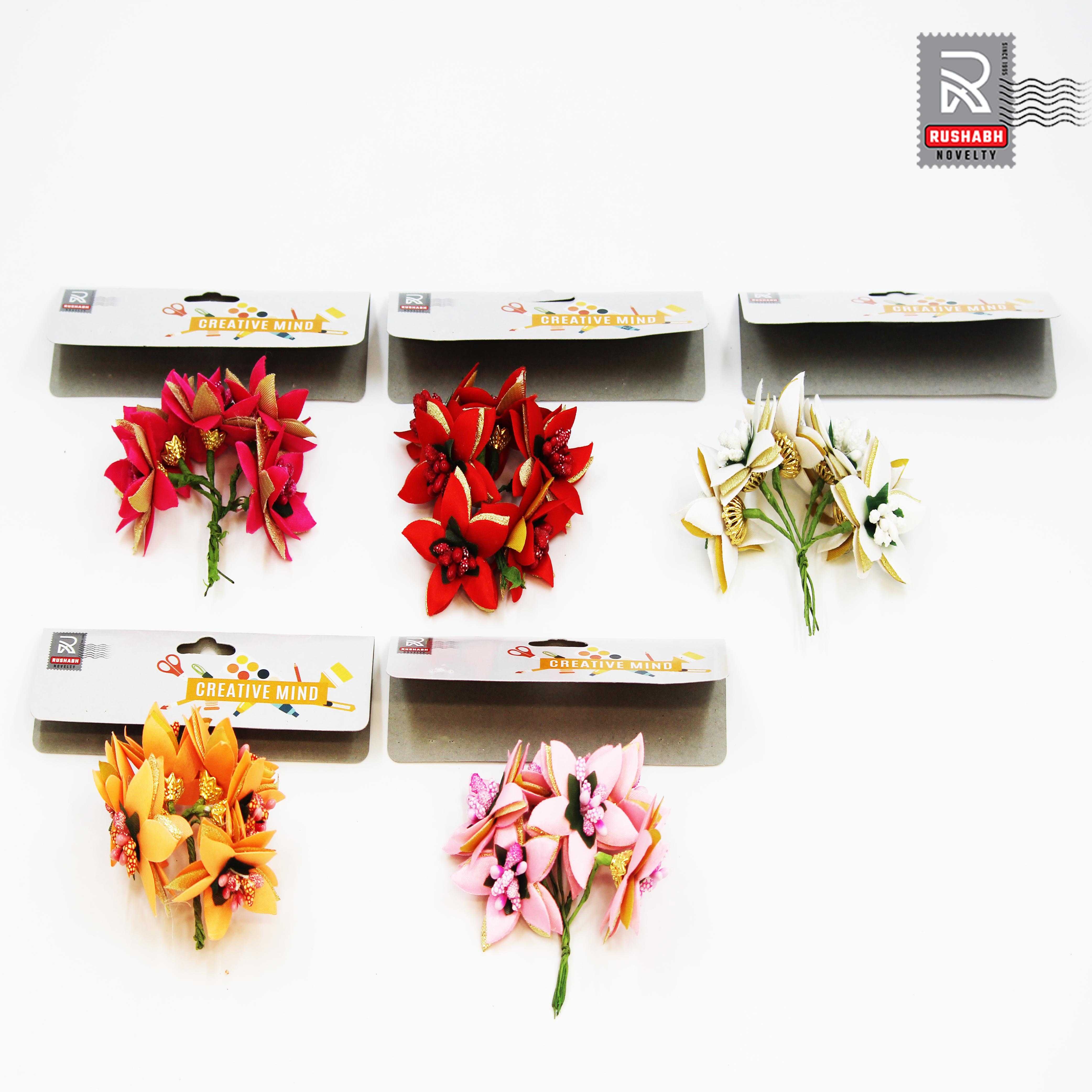 Red Ribbon Flower at Rs 8/piece  रिबन फ्लावर in Mumbai