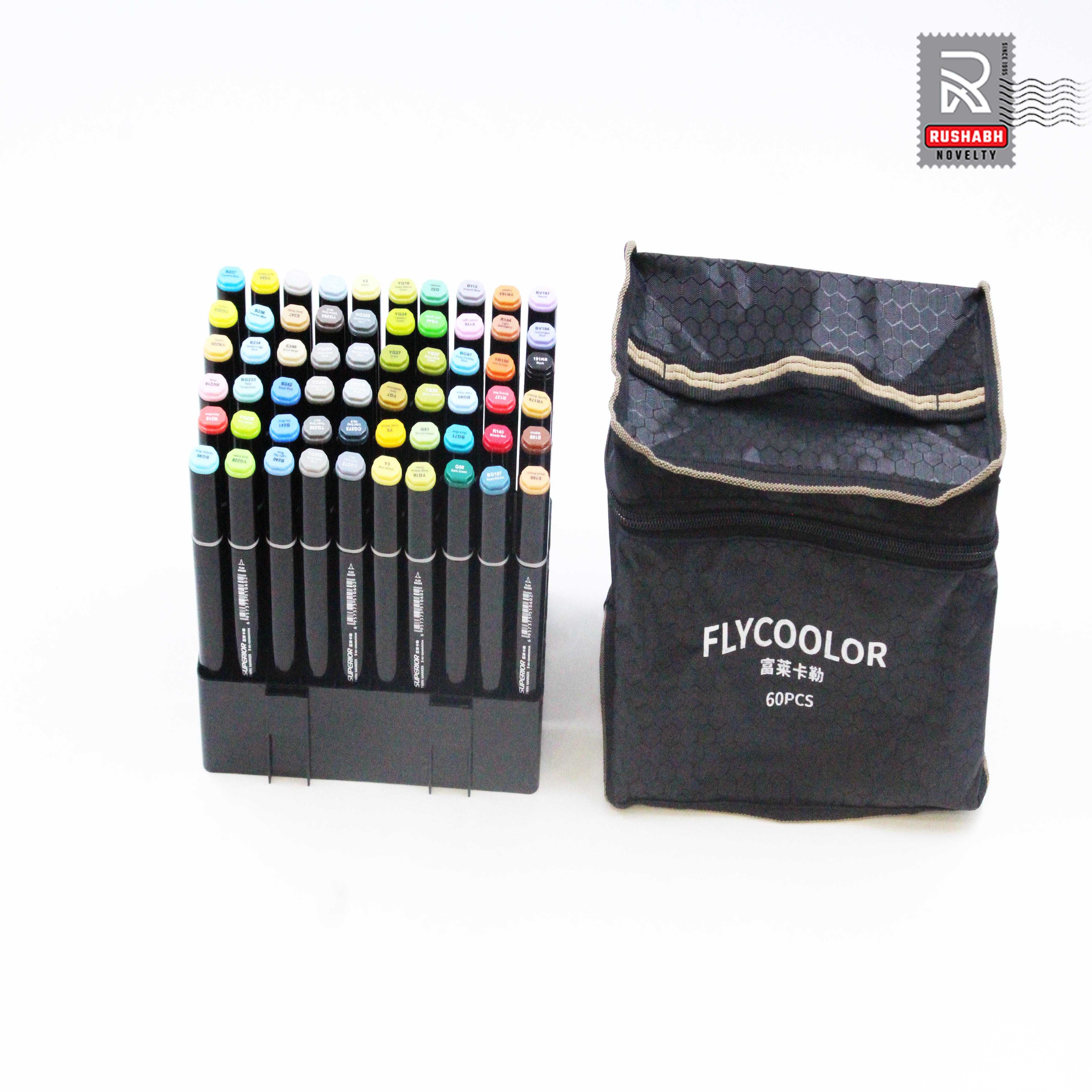 60 Colors Set Markers Pen Marker Pen Black, Size: 60pcs